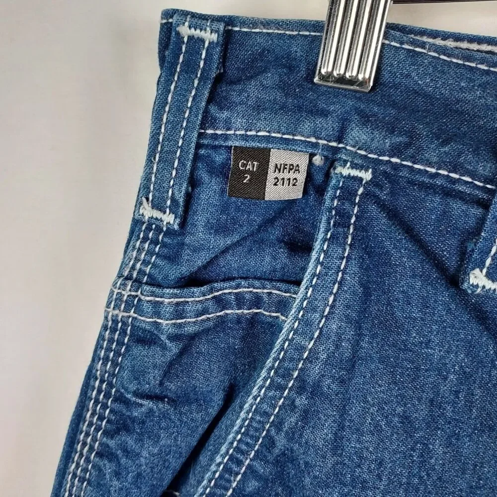 Carhartt FR Work Jeans 32x32 Flame Resistant Denim Pants CAT2 NFPA2112 Blue Deni